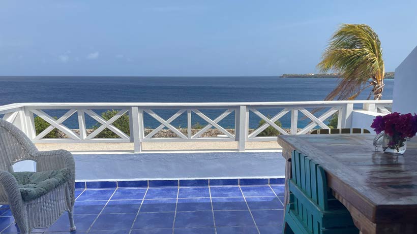 "Treasure" by the Sea: Balcony overlooking sparkling Caribbean Sea